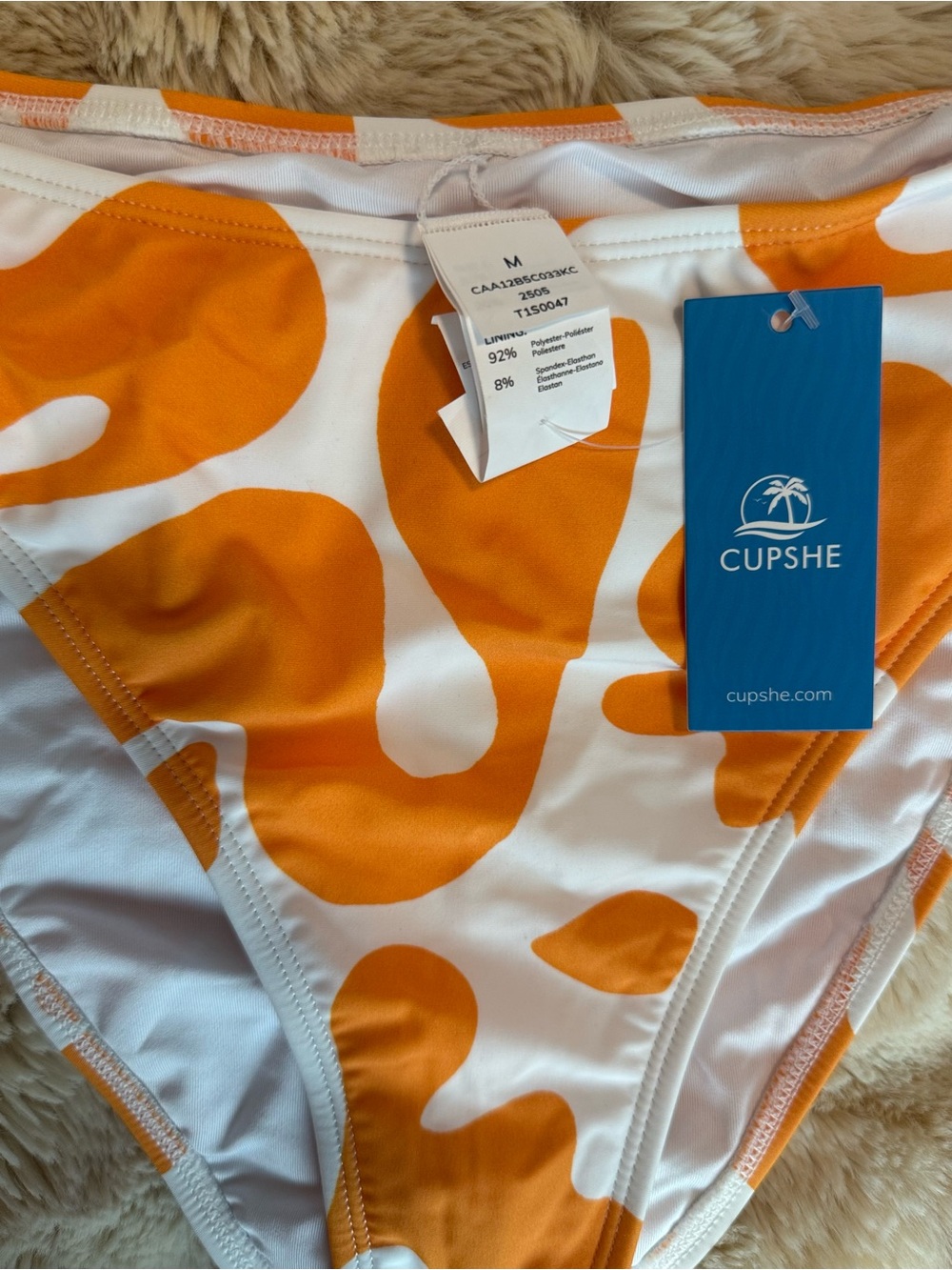 NWT Cupshe Sunset Canvas Abstract Bikini Set | bottoms - med, Top - XS - Picture 5 of 8